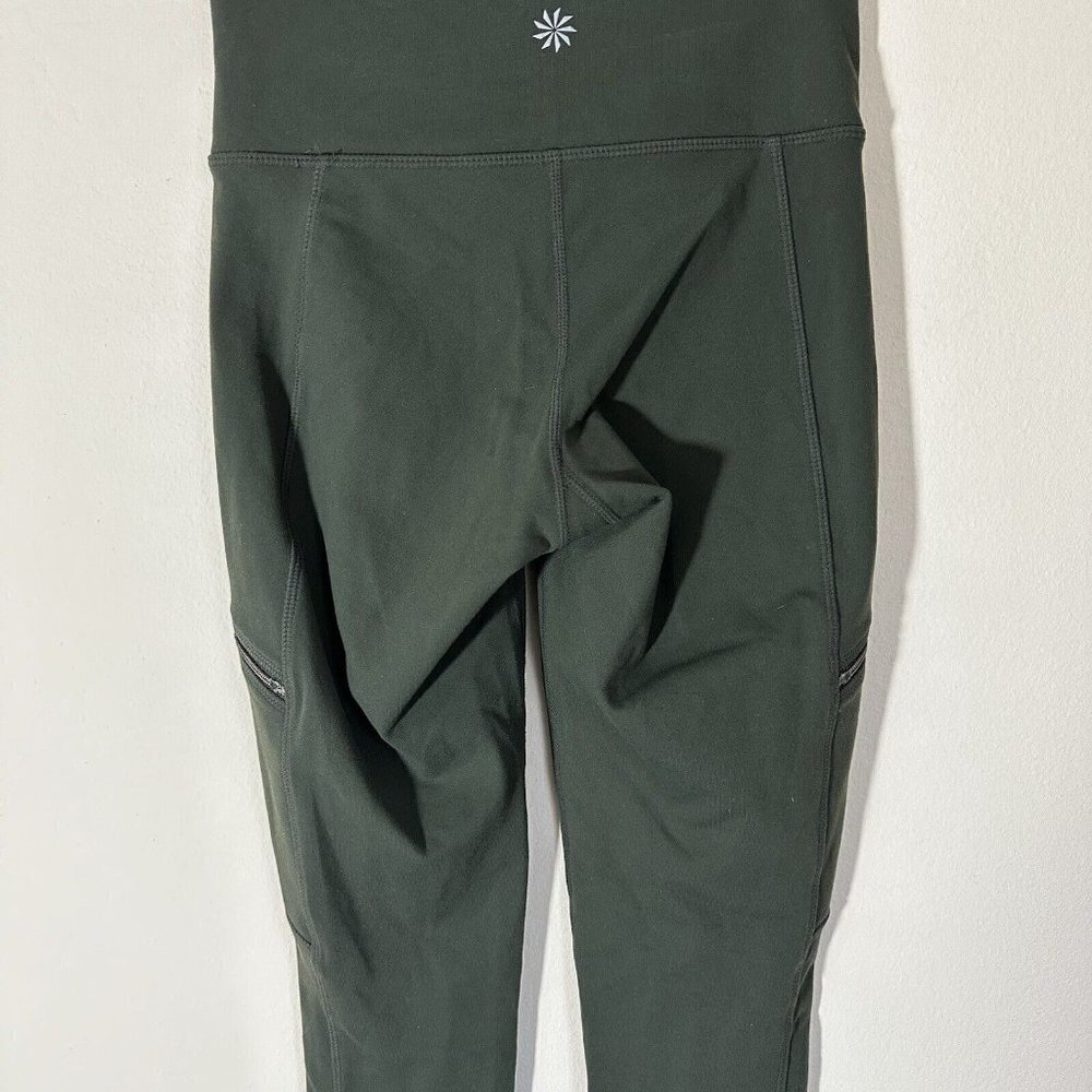 Athleta Metro Drifter Leggings High Rise Hunter Green Zip Pockets Women’s XXS - Picture 6 of 8